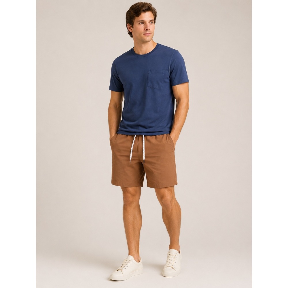 Chubbies Mens The Everywear Short 9 Inch Inseam Brown Stretch Solid Small NEW